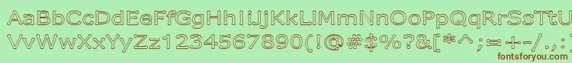 DrummonOutline Font – Brown Fonts on Green Background