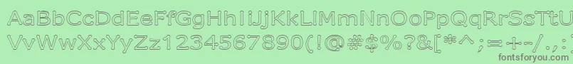 DrummonOutline Font – Gray Fonts on Green Background