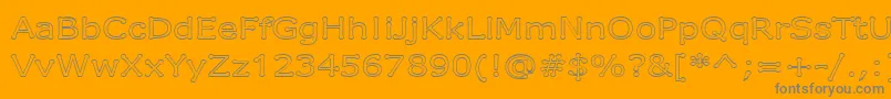 DrummonOutline Font – Gray Fonts on Orange Background