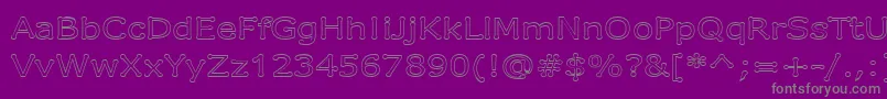 フォントDrummonOutline – 紫の背景に灰色の文字