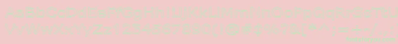 Fonte DrummonOutline – fontes verdes em um fundo rosa