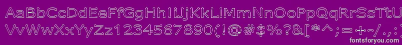 DrummonOutline Font – Green Fonts on Purple Background