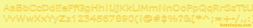 DrummonOutline Font – Orange Fonts on Yellow Background