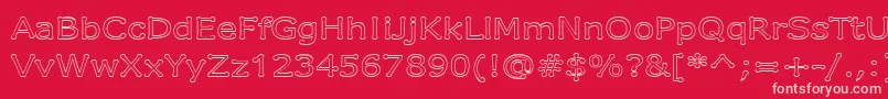 DrummonOutline Font – Pink Fonts on Red Background