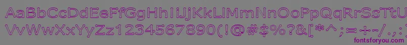 DrummonOutline-fontti – violetit fontit harmaalla taustalla