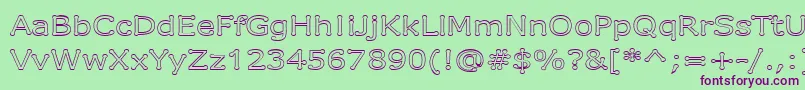 DrummonOutline Font – Purple Fonts on Green Background