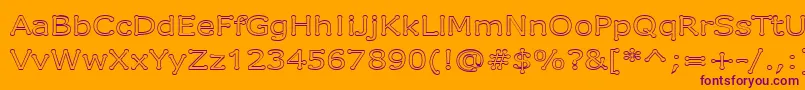 DrummonOutline Font – Purple Fonts on Orange Background