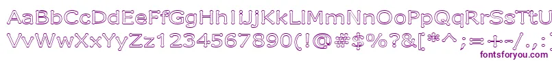 DrummonOutline Font – Purple Fonts on White Background