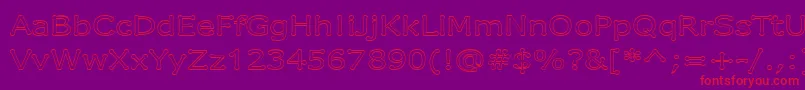 DrummonOutline Font – Red Fonts on Purple Background