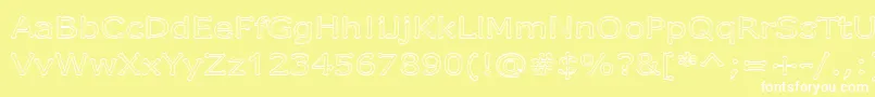 DrummonOutline Font – White Fonts on Yellow Background