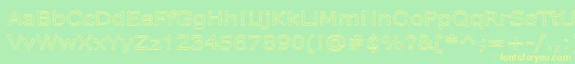 DrummonOutline Font – Yellow Fonts on Green Background