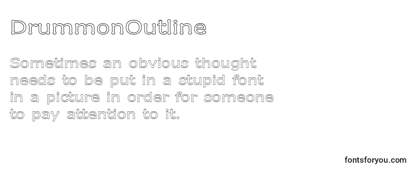 Review of the DrummonOutline Font