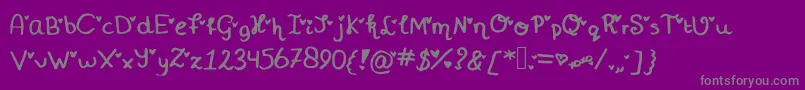 fuente Miniheartfont – Fuentes Grises Sobre Fondo Morado