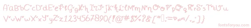 Шрифт Miniheartfont – розовые шрифты
