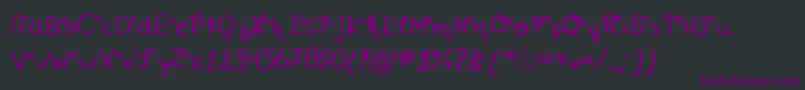 Шрифт Miniheartfont – фиолетовые шрифты на чёрном фоне