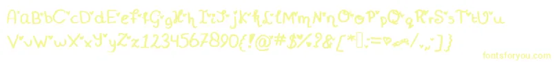 Подробнее о шрифте Miniheartfont Шрифт Miniheartfont – жёлтые шрифты на белом фоне