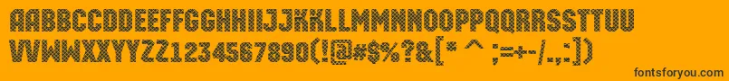 AMachinaortodggr Font – Black Fonts on Orange Background