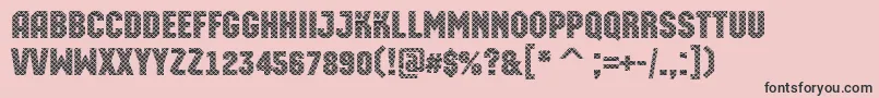 AMachinaortodggr Font – Black Fonts on Pink Background