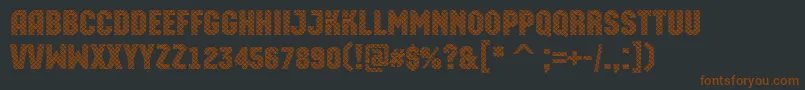 AMachinaortodggr Font – Brown Fonts on Black Background