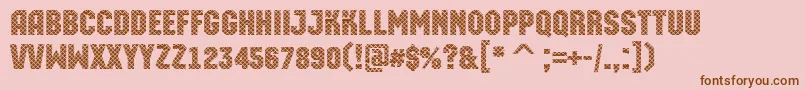 More about AMachinaortodggr Font AMachinaortodggr Font – Brown Fonts on Pink Background
