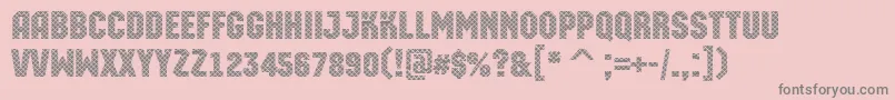 AMachinaortodggr-Schriftart – Graue Schriften auf rosa Hintergrund