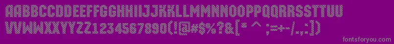 AMachinaortodggr Font – Gray Fonts on Purple Background