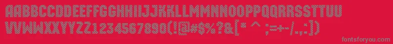 AMachinaortodggr Font – Gray Fonts on Red Background