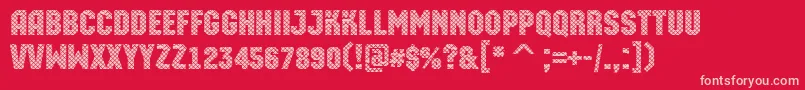 AMachinaortodggr Font – Pink Fonts on Red Background