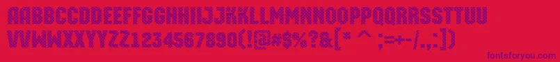 AMachinaortodggr Font – Purple Fonts on Red Background