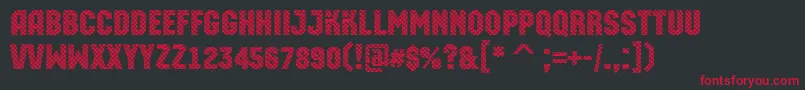 AMachinaortodggr Font – Red Fonts on Black Background