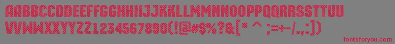 AMachinaortodggr Font – Red Fonts on Gray Background