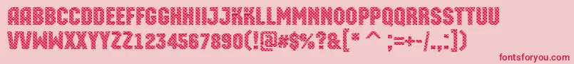 AMachinaortodggr Font – Red Fonts on Pink Background