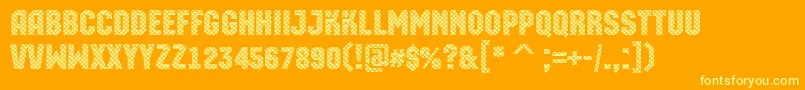AMachinaortodggr Font – Yellow Fonts on Orange Background