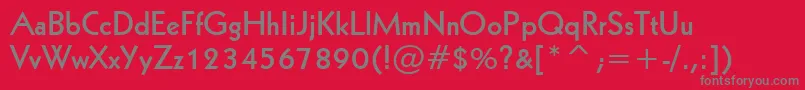 Geo231b Font – Gray Fonts on Red Background