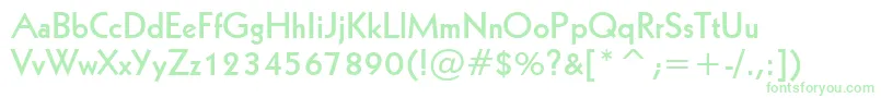 Geo231b Font – Green Fonts on White Background