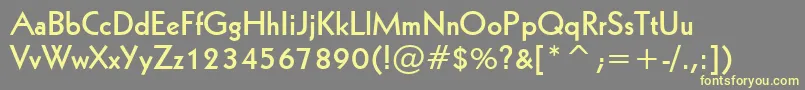 Geo231b Font – Yellow Fonts on Gray Background
