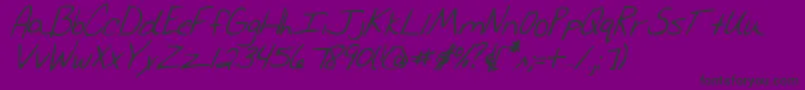 MerriChristinaBoldItalic Font – Black Fonts on Purple Background