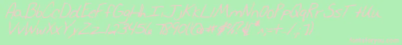 MerriChristinaBoldItalic Font – Pink Fonts on Green Background