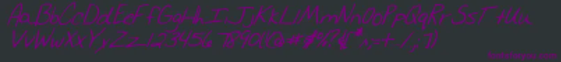 MerriChristinaBoldItalic Font – Purple Fonts on Black Background