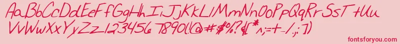 fuente MerriChristinaBoldItalic – Fuentes Rojas Sobre Fondo Rosa