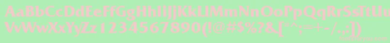 Police FrizquadrataettBold – polices roses sur fond vert