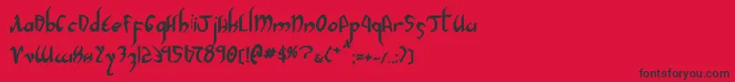 fuente Xaphan2b – Fuentes Negras Sobre Fondo Rojo