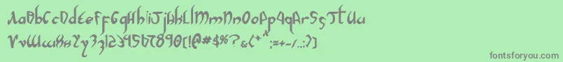Xaphan2b Font – Gray Fonts on Green Background
