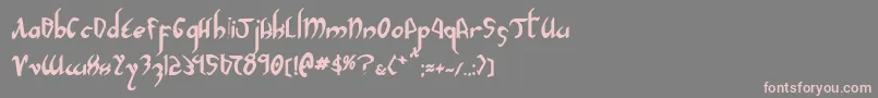 Xaphan2b Font – Pink Fonts on Gray Background