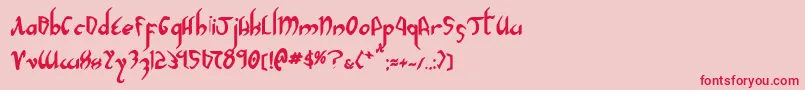 Xaphan2b Font – Red Fonts on Pink Background