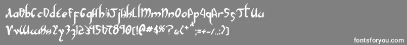 Xaphan2b Font – White Fonts on Gray Background