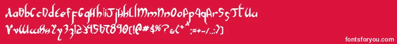 Xaphan2b Font – White Fonts on Red Background