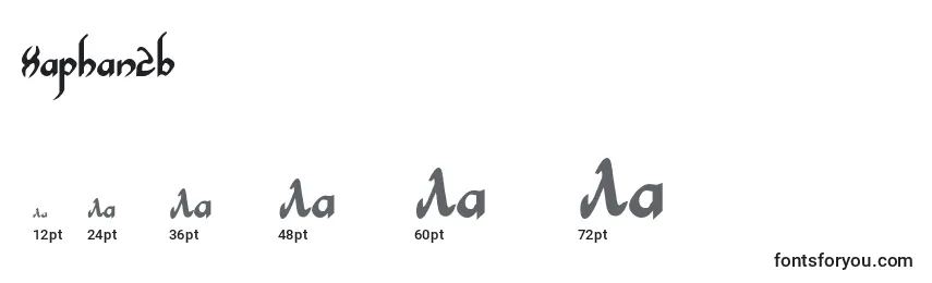Größen der Schriftart Xaphan2b