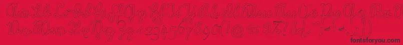 RastenburgOutU1sy Font – Black Fonts on Red Background