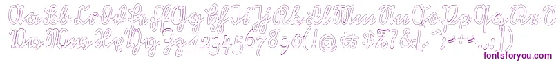 RastenburgOutU1sy Font – Purple Fonts on White Background